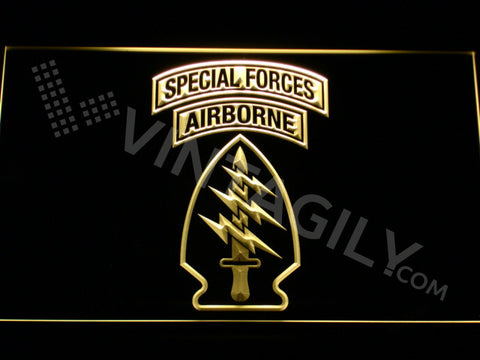 FREE Special Forces Airborne LED Sign - Yellow - TheLedHeroes