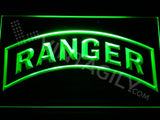 US Army Ranger LED Neon Sign USB - Green - TheLedHeroes