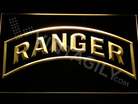 US Army Ranger LED Sign - Yellow - TheLedHeroes