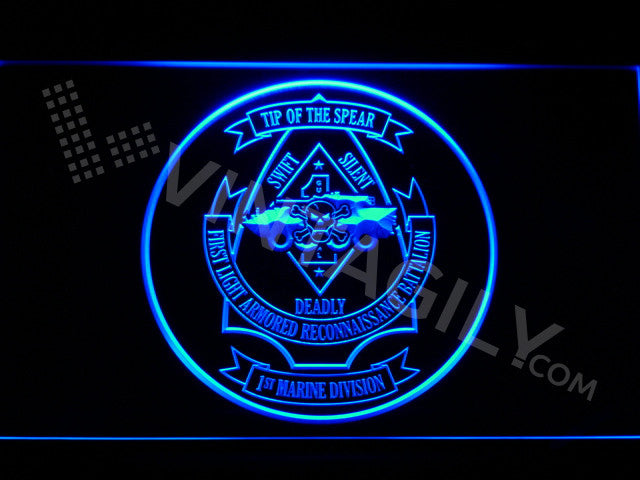 1st Reconnaissance Battalion LED Sign - Blue - TheLedHeroes