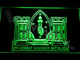 2nd Combat Engineer Battalion LED Neon Sign USB - Green - TheLedHeroes