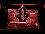 2nd Combat Engineer Battalion LED Neon Sign USB - Red - TheLedHeroes