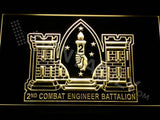 2nd Combat Engineer Battalion LED Neon Sign Electrical - Yellow - TheLedHeroes