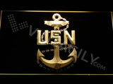 US Navy LED Neon Sign USB - Yellow - TheLedHeroes