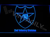 2nd Infantry Division LED Neon Sign Electrical - Blue - TheLedHeroes