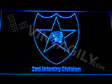 FREE 2nd Infantry Division LED Sign - Blue - TheLedHeroes