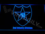 2nd Infantry Division LED Sign - Blue - TheLedHeroes