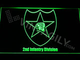 2nd Infantry Division LED Neon Sign Electrical - Green - TheLedHeroes