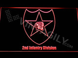 2nd Infantry Division LED Sign - Red - TheLedHeroes