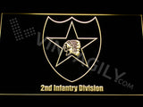 2nd Infantry Division LED Sign - Yellow - TheLedHeroes