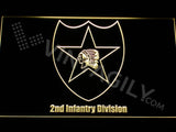 2nd Infantry Division LED Neon Sign Electrical - Yellow - TheLedHeroes