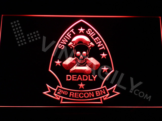 2nd Reconnaissance Battalion LED Sign - Red - TheLedHeroes