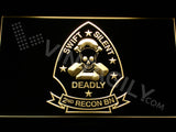 FREE 2nd Reconnaissance Battalion LED Sign - Yellow - TheLedHeroes