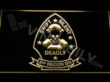 2nd Reconnaissance Battalion LED Neon Sign USB - Yellow - TheLedHeroes