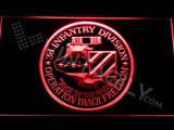 FREE 3rd Infantry Division (Operation Iraqi) LED Sign - Red - TheLedHeroes