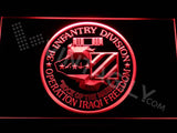 3rd Infantry Division (Operation Iraqi) LED Neon Sign USB - Red - TheLedHeroes