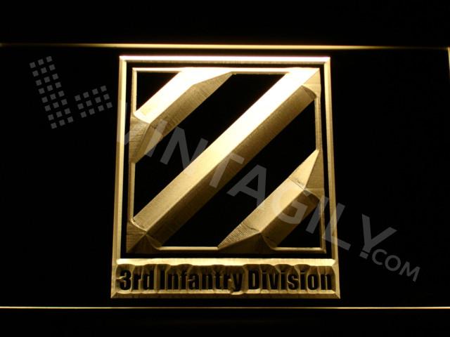 3rd Infantry Division LED Neon Sign USB - Yellow - TheLedHeroes