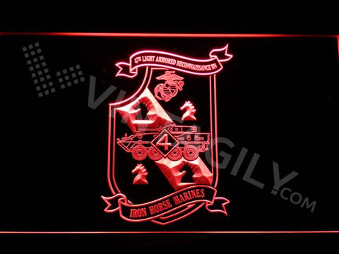 4th Light Armored Reconnaissance Battalion LED Neon Sign Electrical - Red - TheLedHeroes