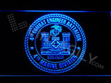 4th Combat Engineer Battalion LED Neon Sign USB - Blue - TheLedHeroes