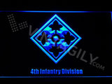 4th Infantry Division LED Neon Sign USB - Blue - TheLedHeroes