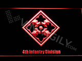 FREE 4th Infantry Division LED Sign - Red - TheLedHeroes
