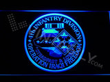 4th Infantry Division (Operation Iraqi) LED Neon Sign USB - Blue - TheLedHeroes