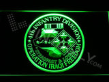 4th Infantry Division (Operation Iraqi) LED Neon Sign Electrical - Green - TheLedHeroes