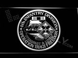 4th Infantry Division (Operation Iraqi) LED Neon Sign Electrical - White - TheLedHeroes