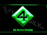 4th Marine Division LED Neon Sign Electrical - Green - TheLedHeroes