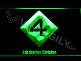 FREE 4th Marine Division LED Sign - Green - TheLedHeroes
