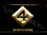 FREE 4th Marine Division LED Sign - Yellow - TheLedHeroes