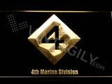 4th Marine Division LED Neon Sign Electrical - Yellow - TheLedHeroes