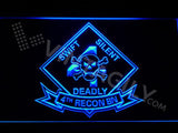 4th Reconnaissance Battalion LED Neon Sign USB - Blue - TheLedHeroes