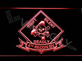 4th Reconnaissance Battalion LED Neon Sign Electrical - Red - TheLedHeroes