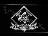 4th Reconnaissance Battalion LED Neon Sign USB - White - TheLedHeroes