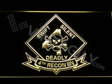 4th Reconnaissance Battalion LED Neon Sign USB - Yellow - TheLedHeroes