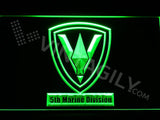 5th Marine Division LED Neon Sign USB - Green - TheLedHeroes