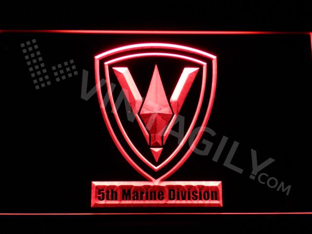 5th Marine Division LED Neon Sign Electrical - Red - TheLedHeroes