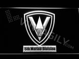 5th Marine Division LED Sign - White - TheLedHeroes