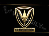 5th Marine Division LED Neon Sign USB - Yellow - TheLedHeroes