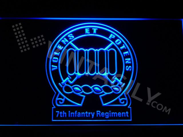 7th Infantry Regiment LED Neon Sign USB - Blue - TheLedHeroes