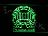 7th Infantry Regiment LED Neon Sign USB - Green - TheLedHeroes