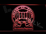 7th Infantry Regiment LED Neon Sign USB - Red - TheLedHeroes