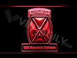 FREE 10th Mountain Division LED Sign - Red - TheLedHeroes