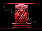 10th Mountain Division LED Neon Sign Electrical - Red - TheLedHeroes