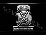 10th Mountain Division LED Sign - White - TheLedHeroes