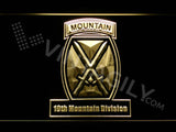 10th Mountain Division LED Neon Sign USB - Yellow - TheLedHeroes