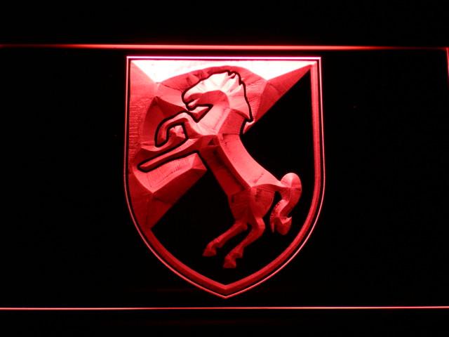 11th Armored Cavalry Regiment US Army LED Neon Sign USB - Red - TheLedHeroes