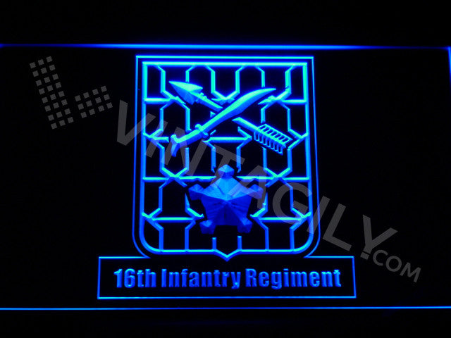 16th Infantry Regiment LED Sign - Blue - TheLedHeroes