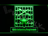 16th Infantry Regiment LED Sign - Green - TheLedHeroes